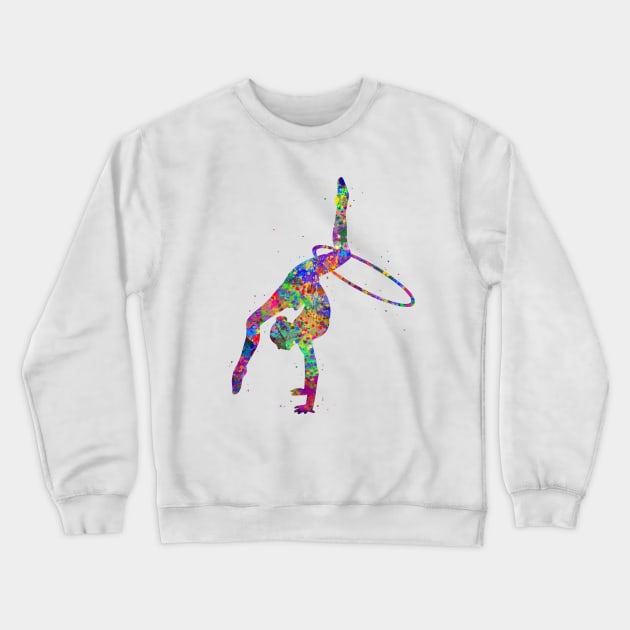 Rhythmic gymnastics hoop dance Crewneck Sweatshirt by Yahya Art